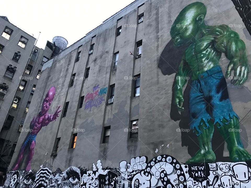Mural in Little Italy, NYC 