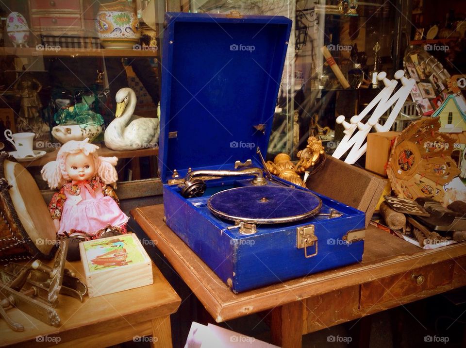 Old record player