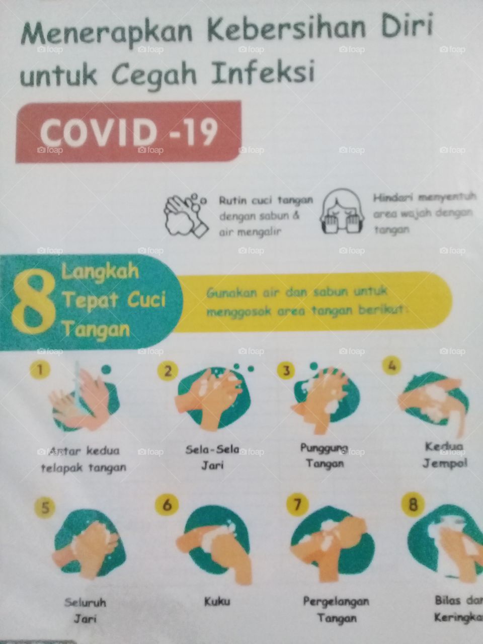 Apply personal hygiene to prevent COVID-19 infections