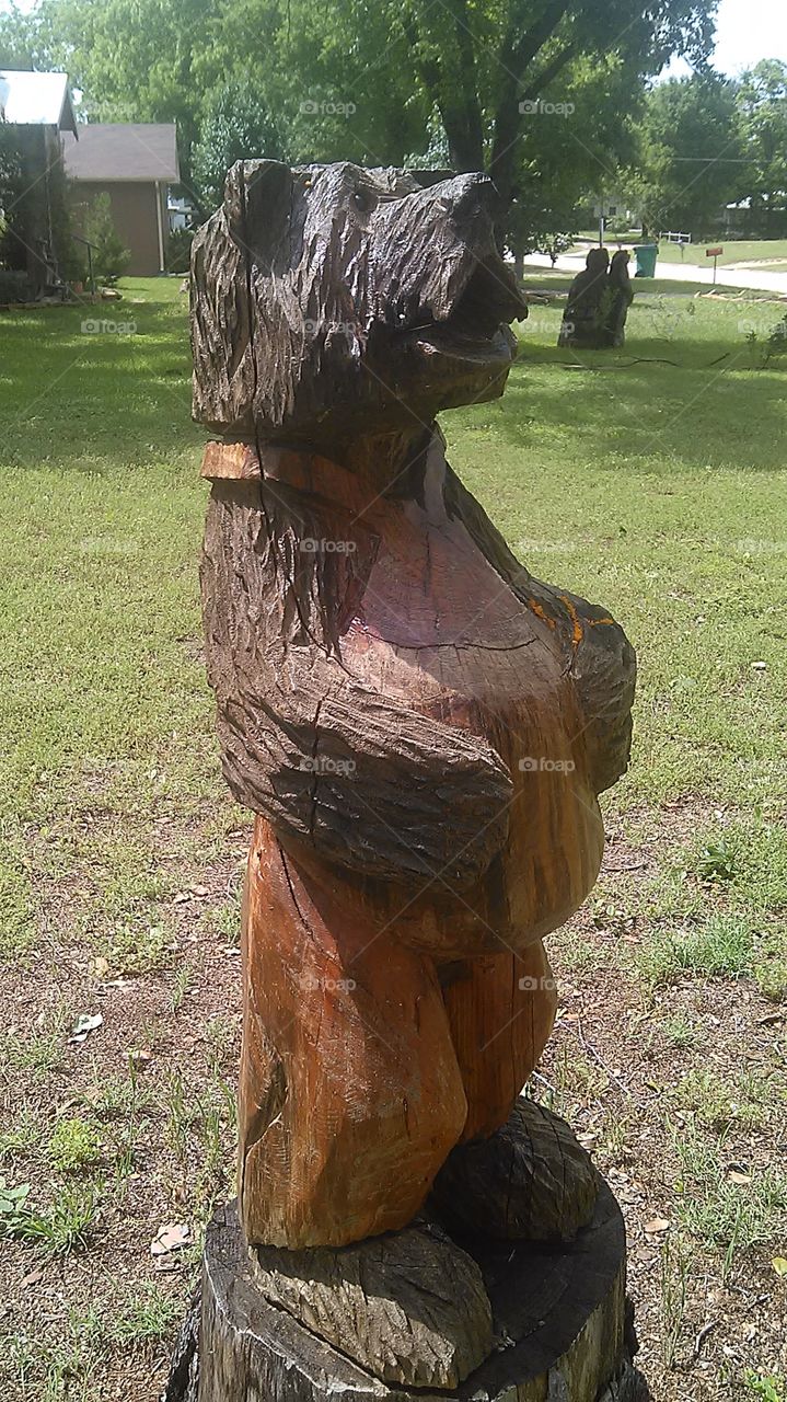 poppa bear. this bear was hand carved