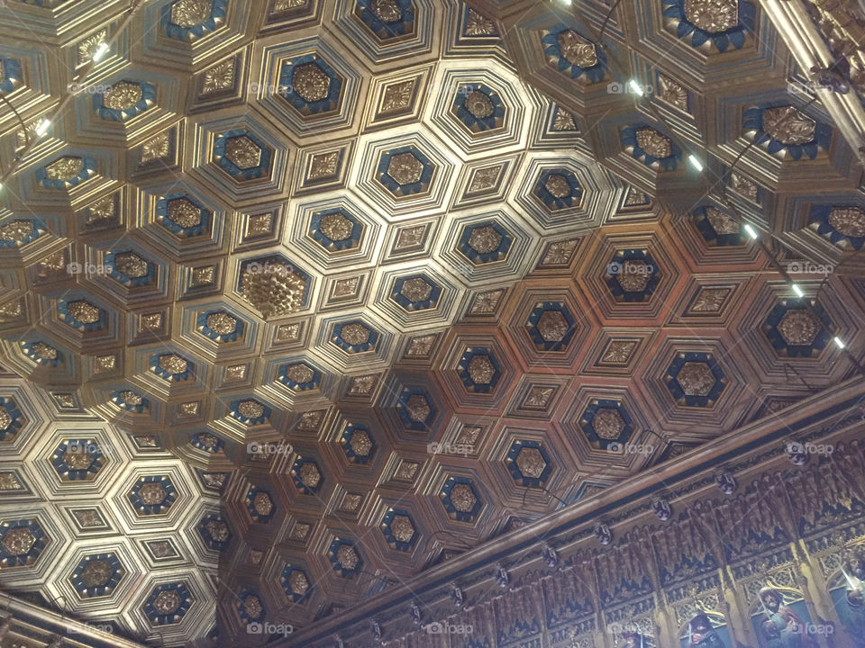 Interior ceilings of Spanish mansion