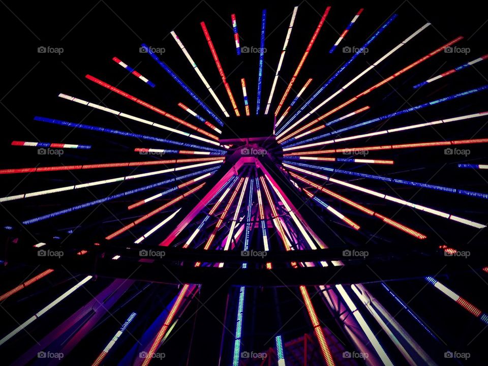 ferris wheel blue carnival by itsAus