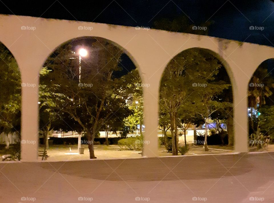 Arquitetura da praça da cidade.