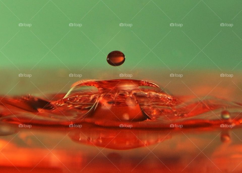 Red water droplet