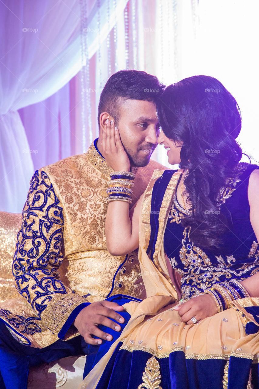 fancy love. Bride and groom on their wedding day, taken in Toronto