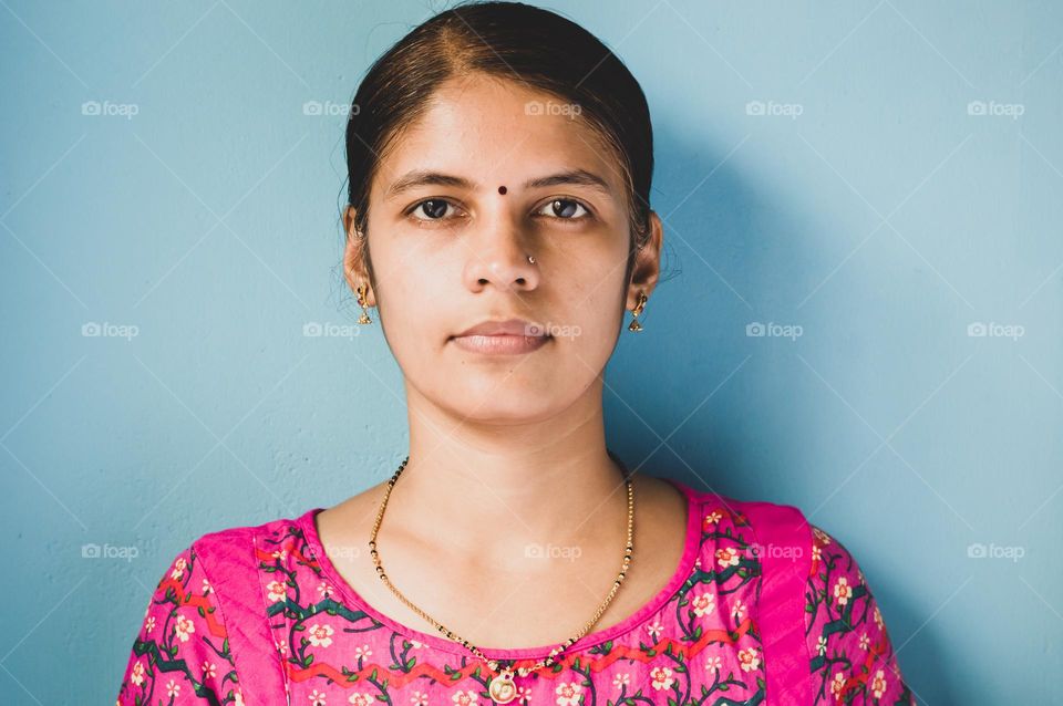 Natural Indian woman, without any makeup.