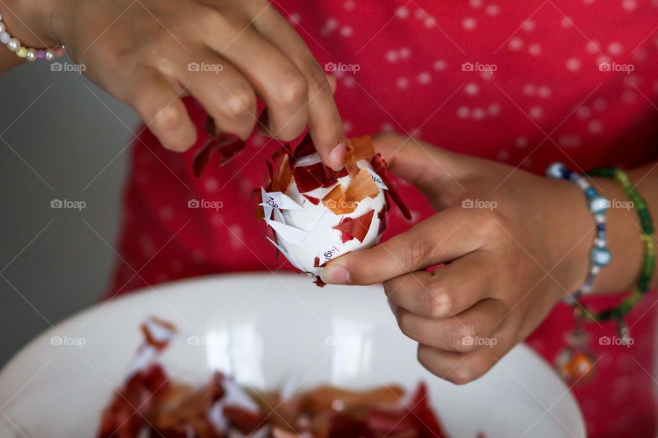 Coloring Easter eggs