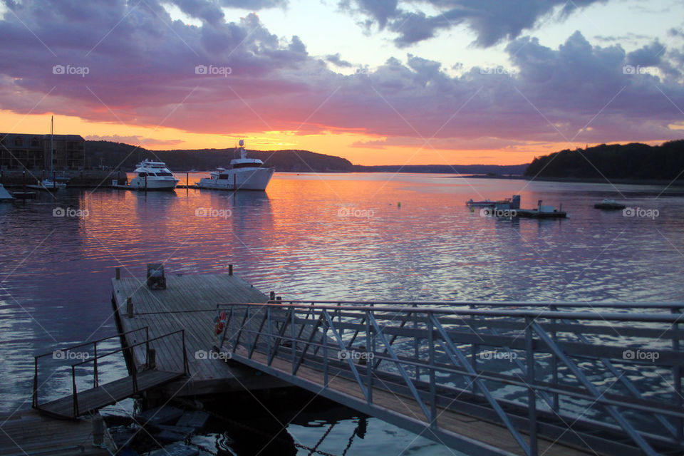 Sunset at Bar Harbor, Maine 