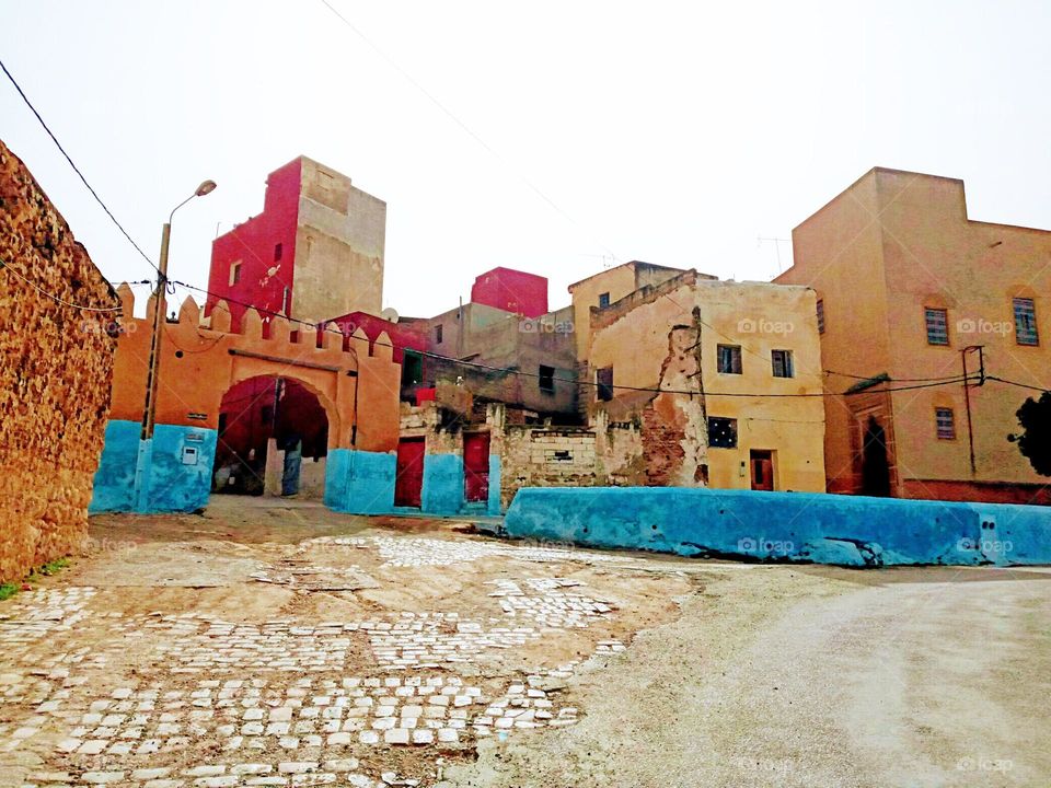Old building in village Bhalil of morocco