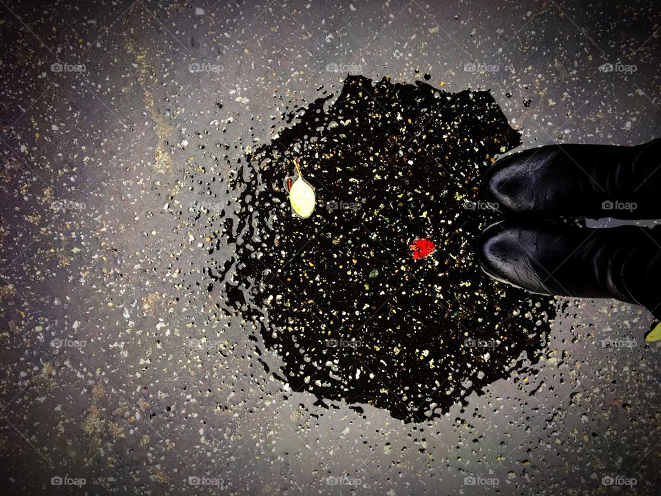 Reflecting in a raining day