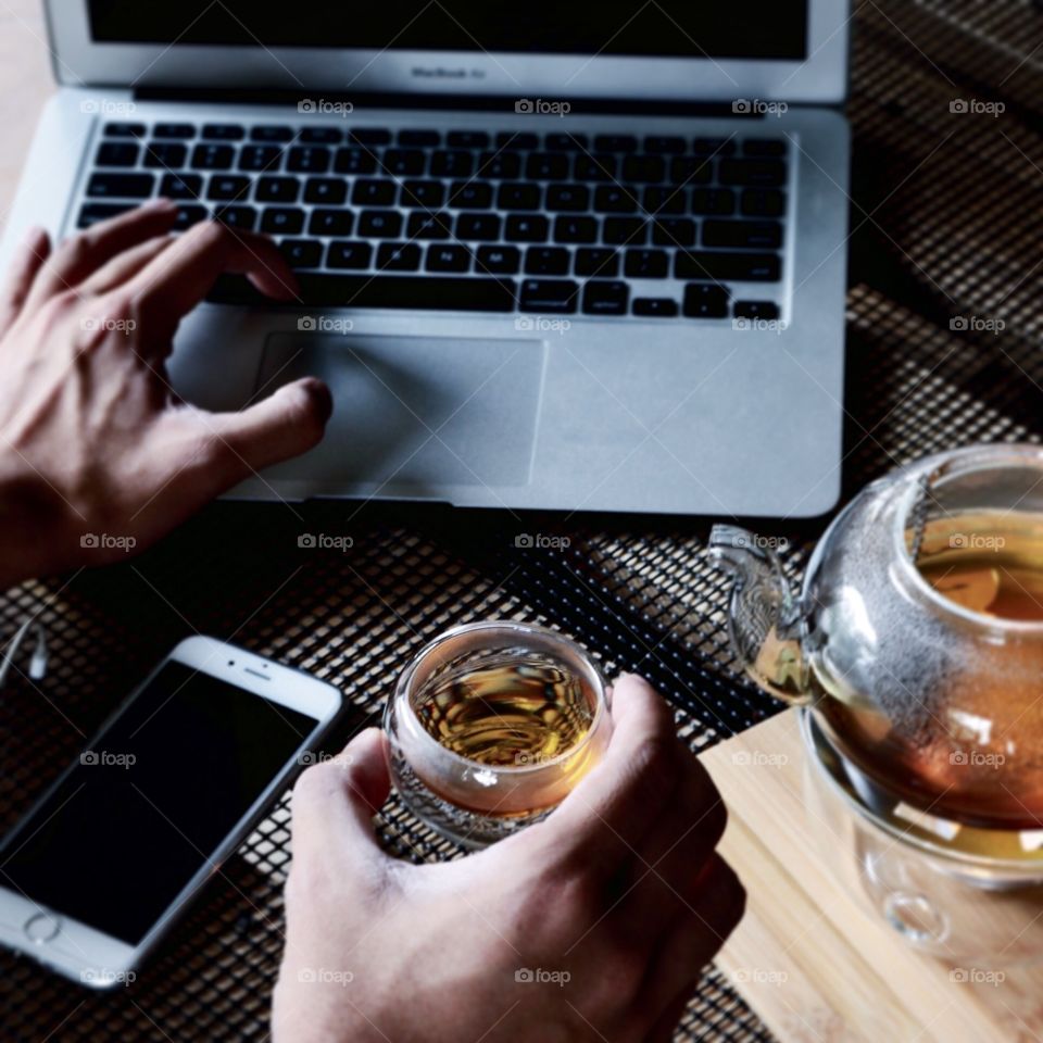 Working With Tea. Taken at Aether Cafe