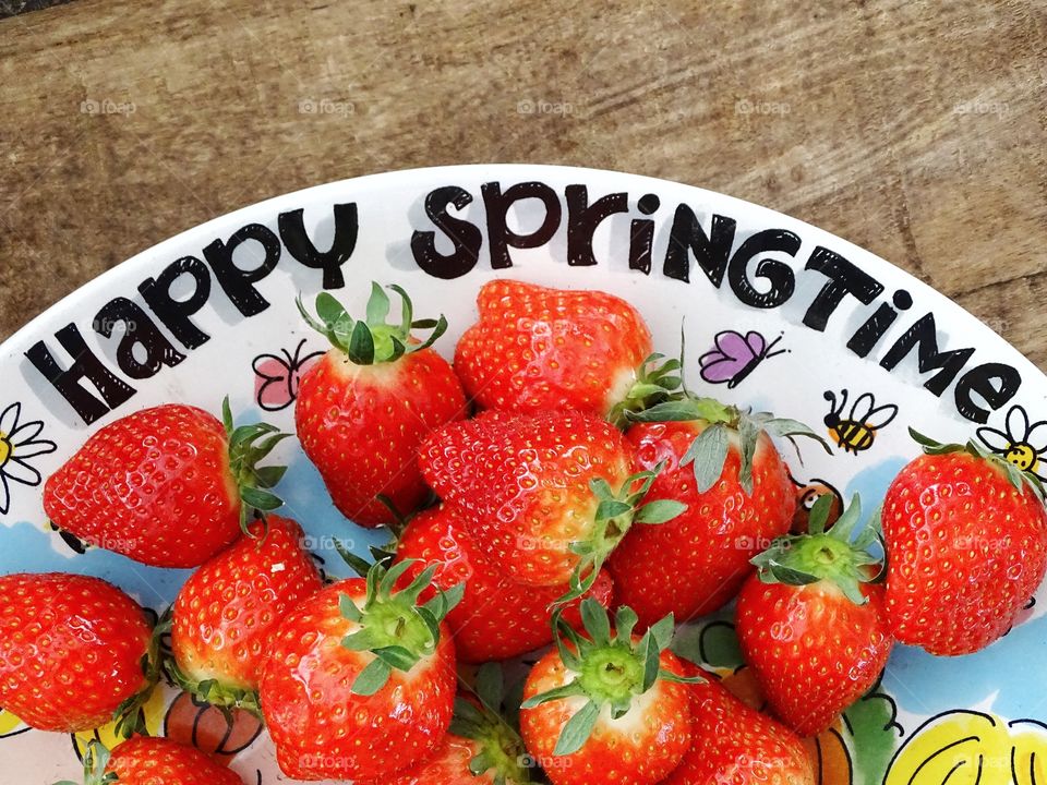 Strawberries on a plate