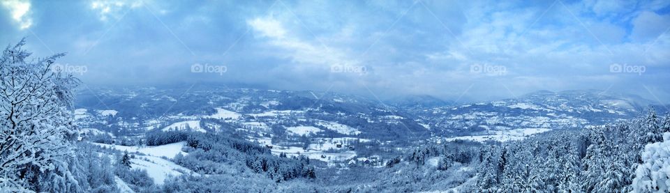 Scenic view in winter