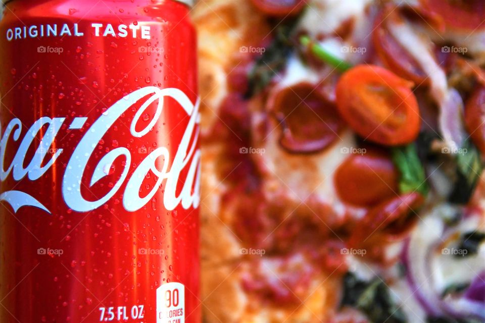 Pizza with Coke