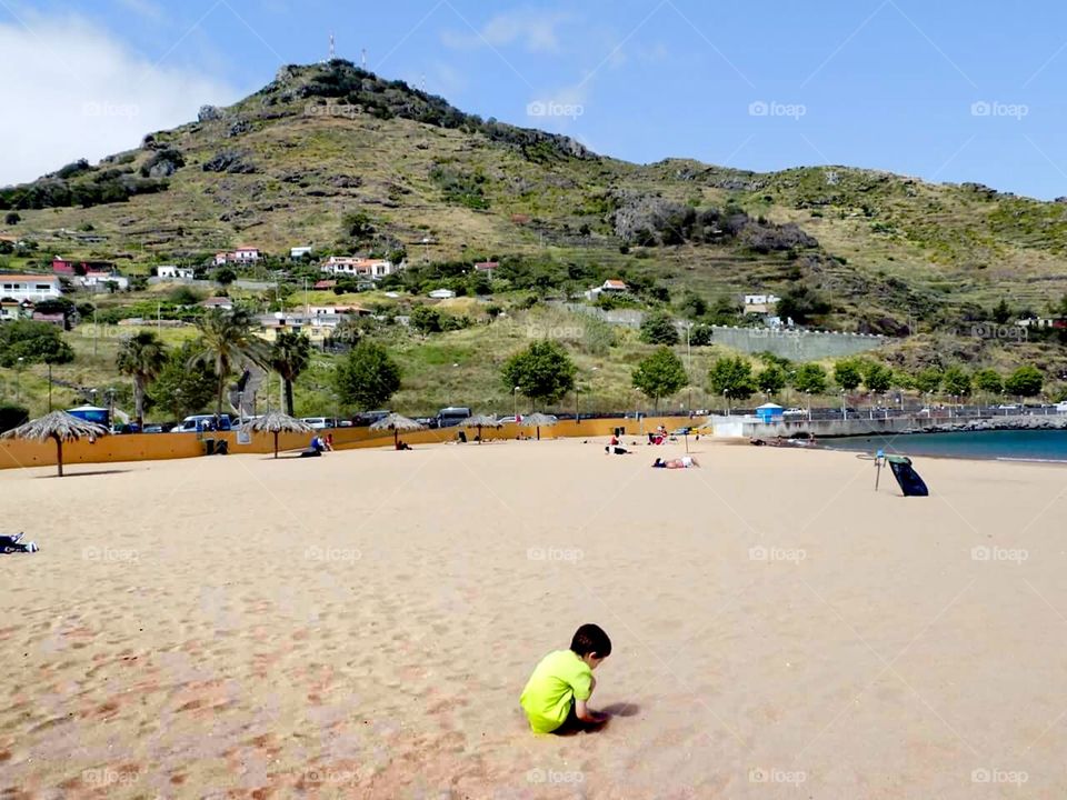 Praia na Ilha da Madeira