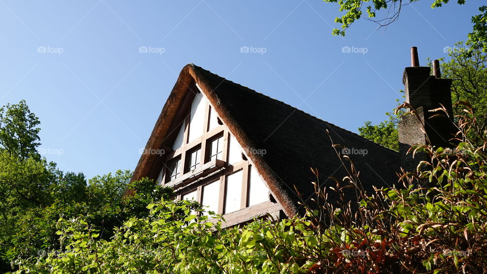 Architecture in the park in Antwerp, Belgium.