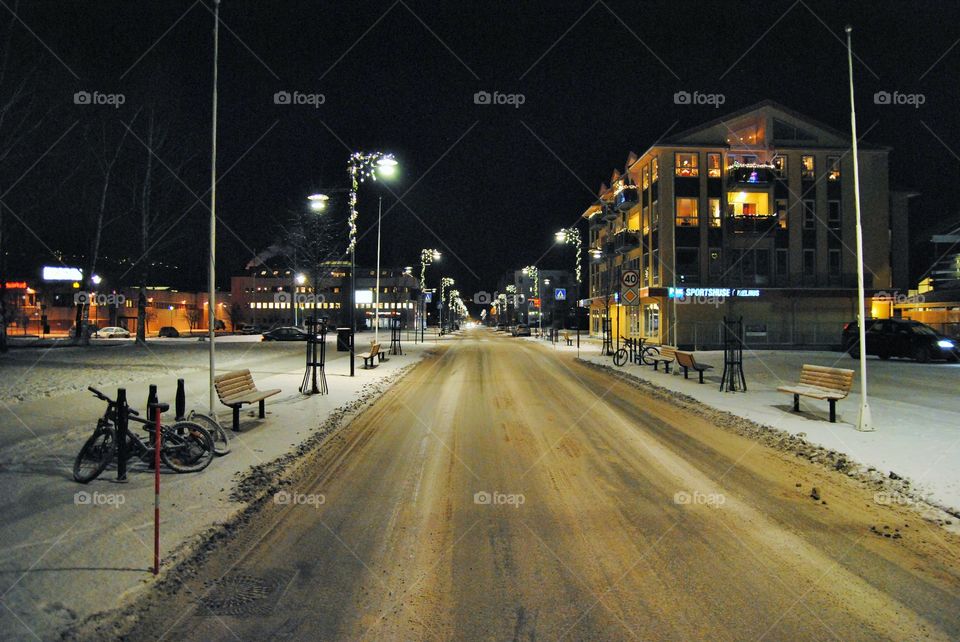 Christmas street in Melhus/Norway