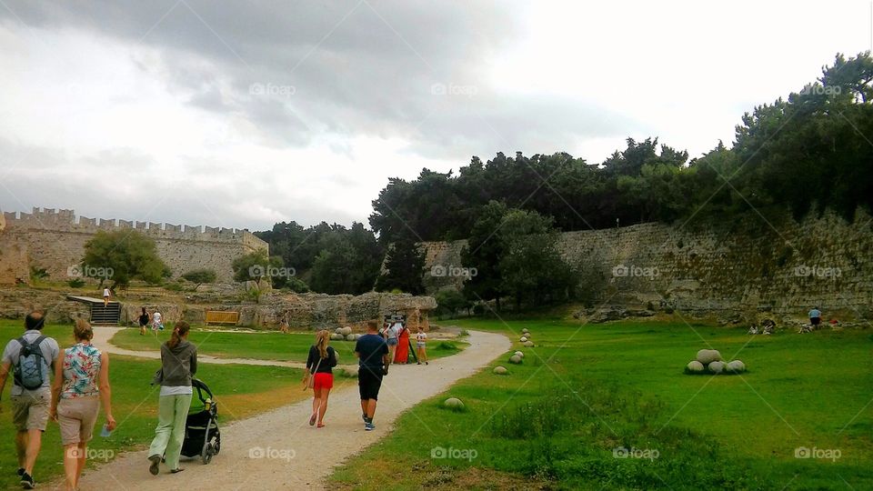 walking in the castle