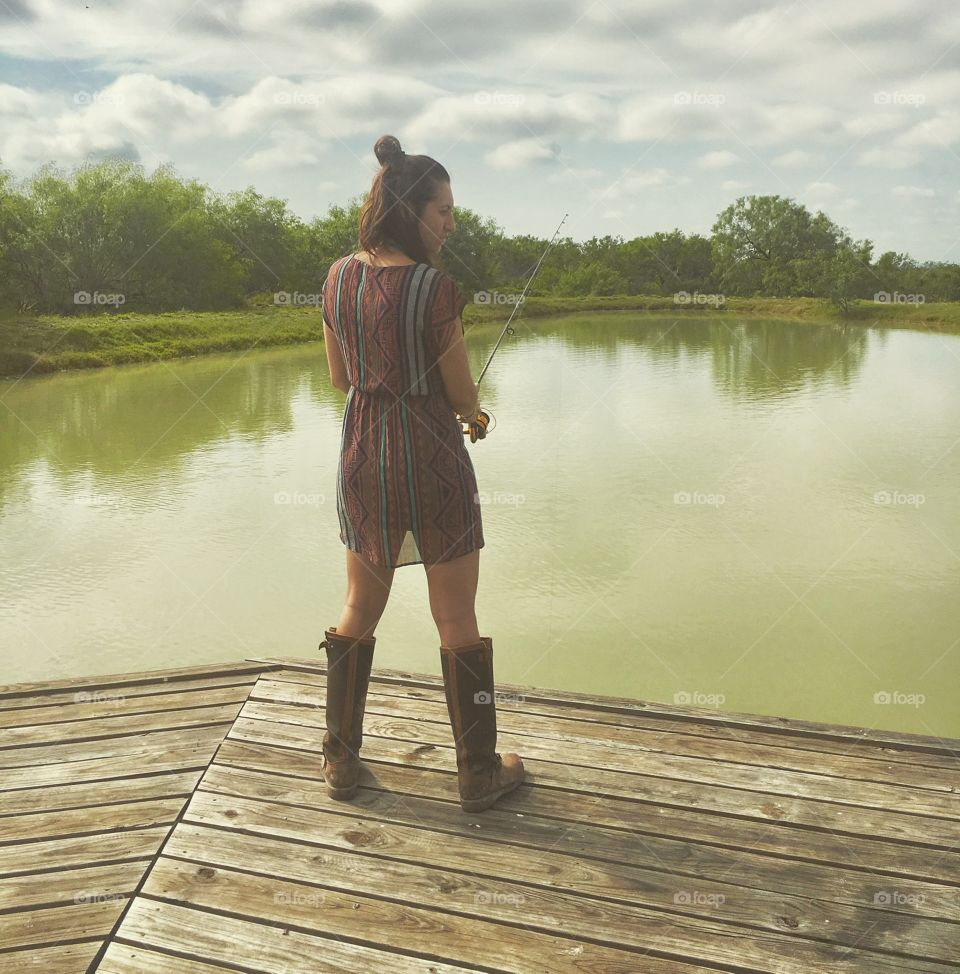 My beautiful girl fishing in Texas 