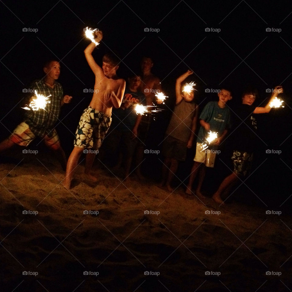 beach china kids sparklers by detrichpix
