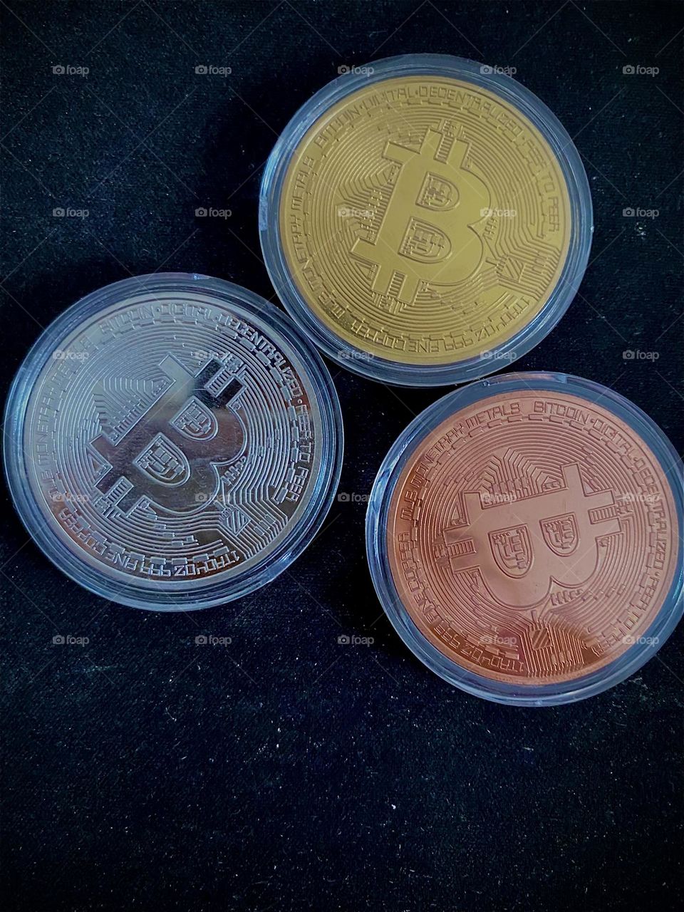 Shiny and physical bitcoins 