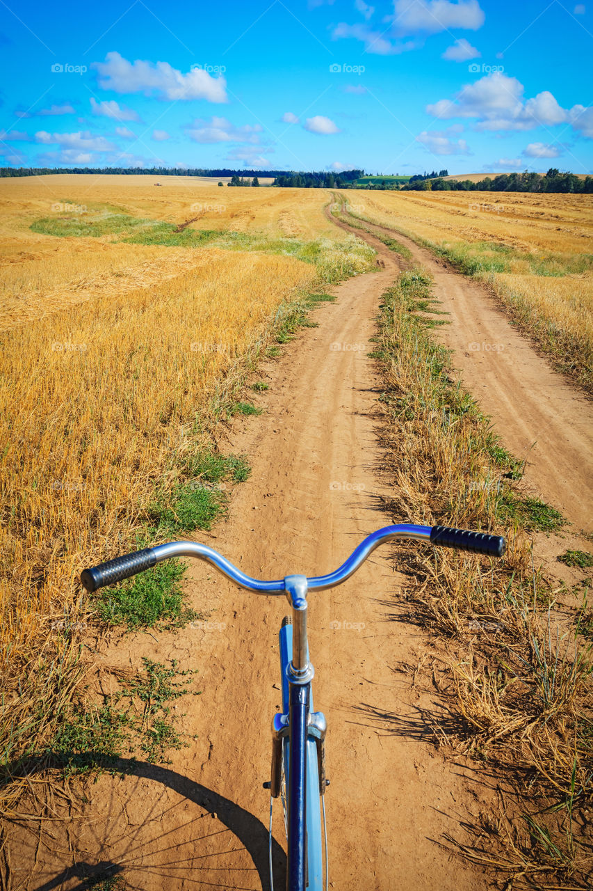 On the bicycle