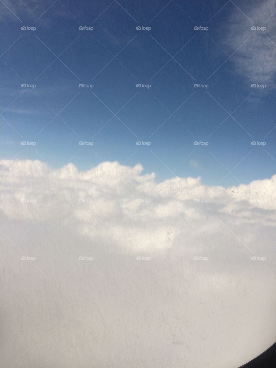 Sky view. View from the plane