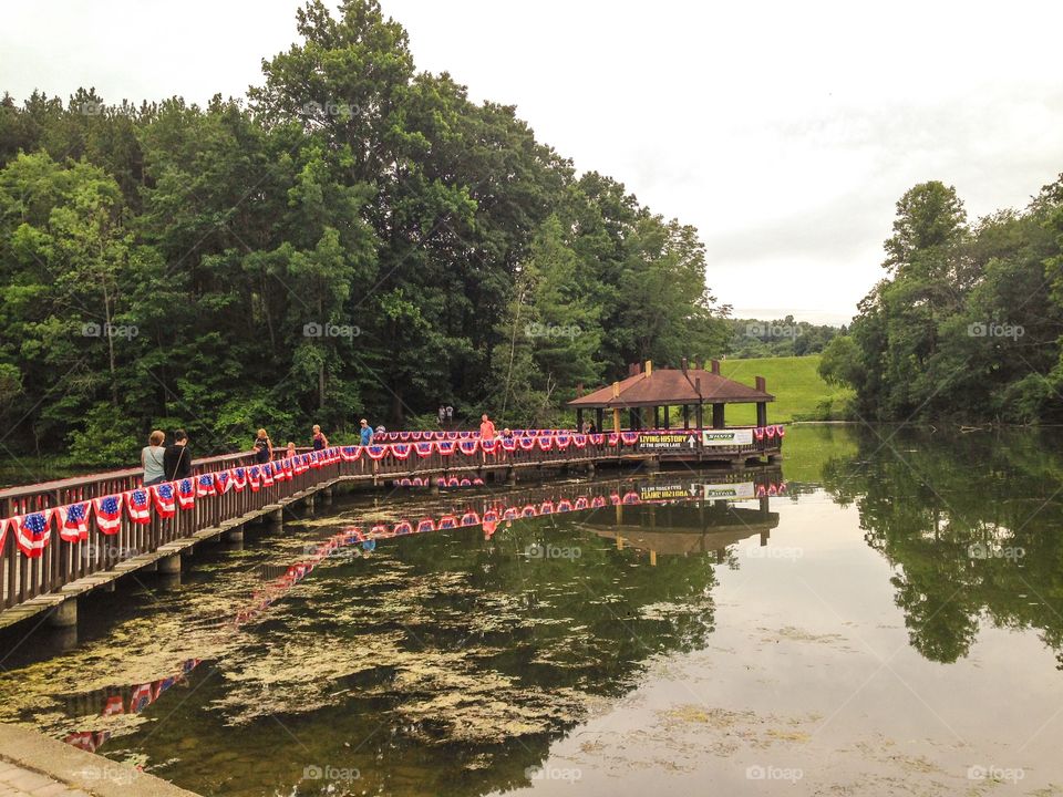 Lake Gazebo with Bunting