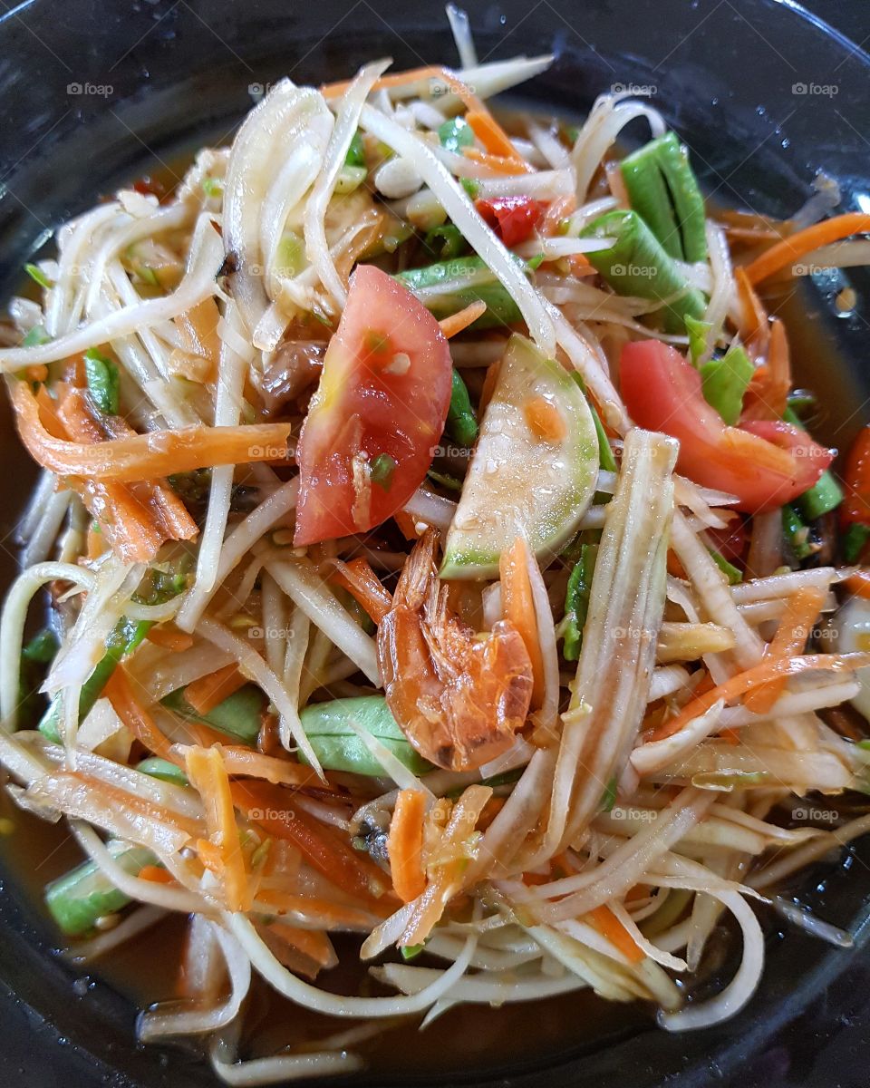 Papaya salad Thai food