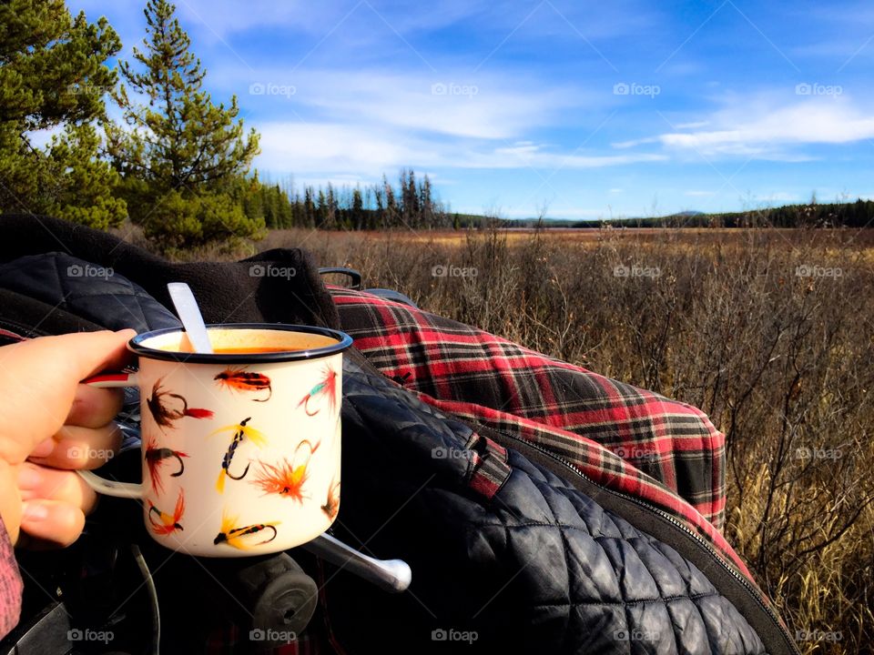 A hot cup of soup while glassing the fields for a deer hunt. In nature, there is beauty in everything. 