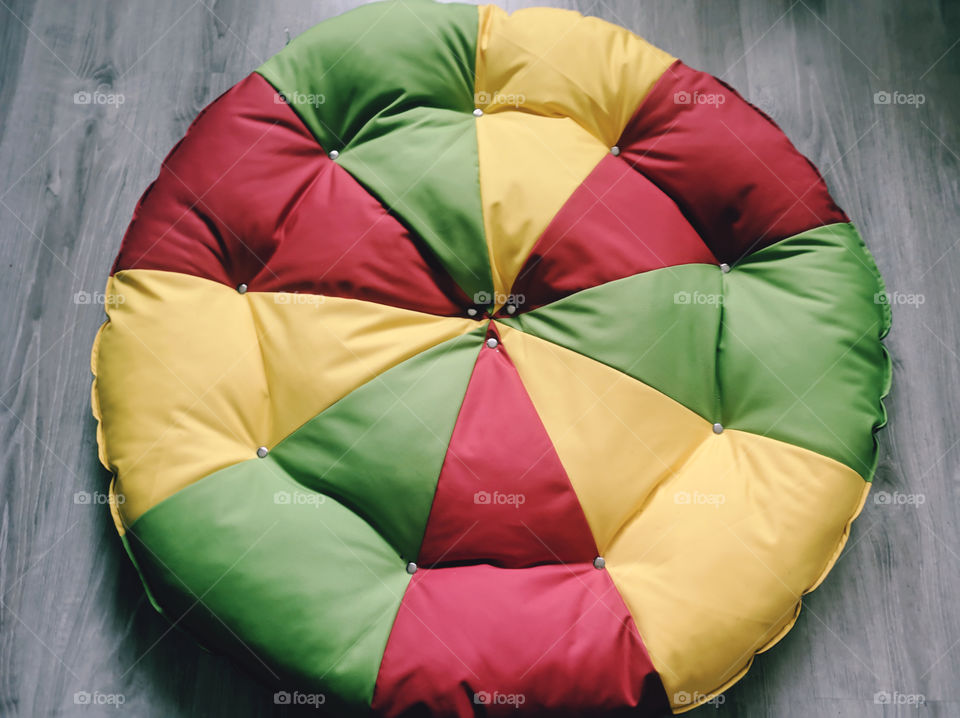 multi-colored pillow