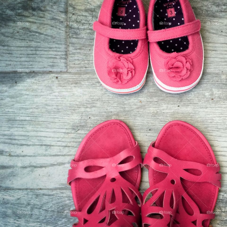 Pink shoes