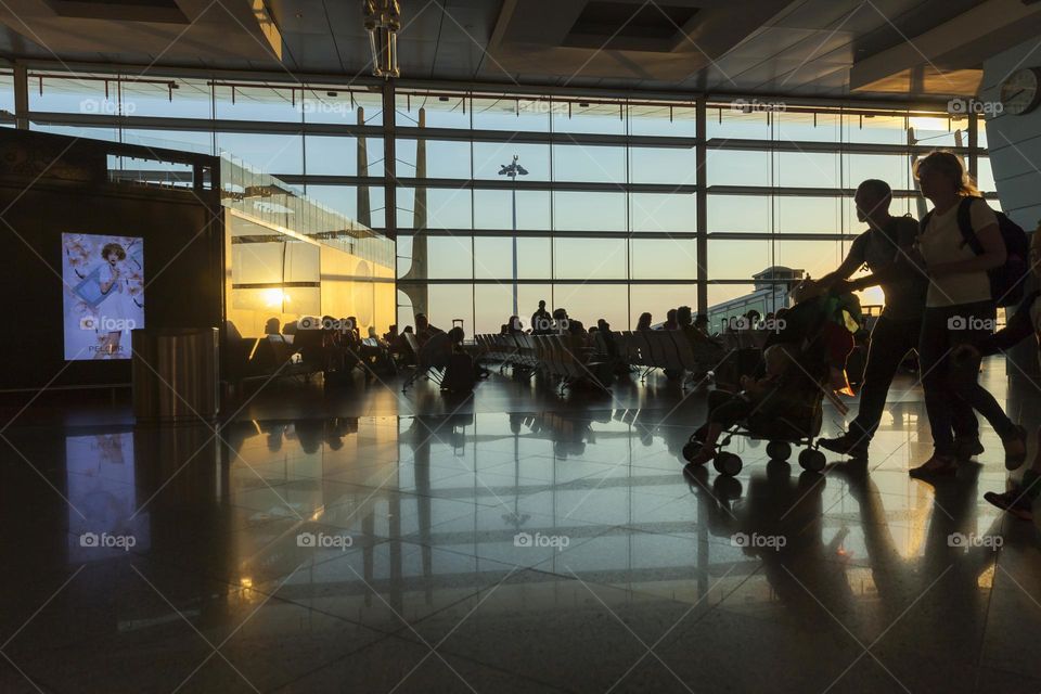 Waiting area at the airport