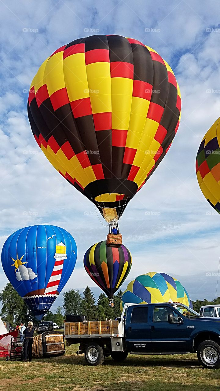 hot air balloon show in Greenville, MI
