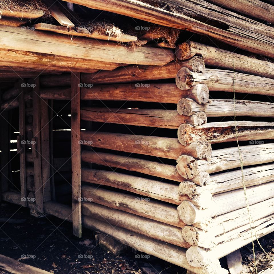 Old log cabin. 