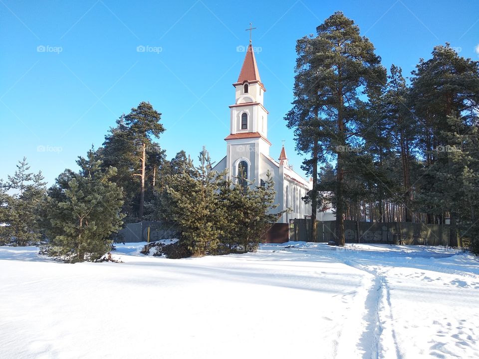 Winter church