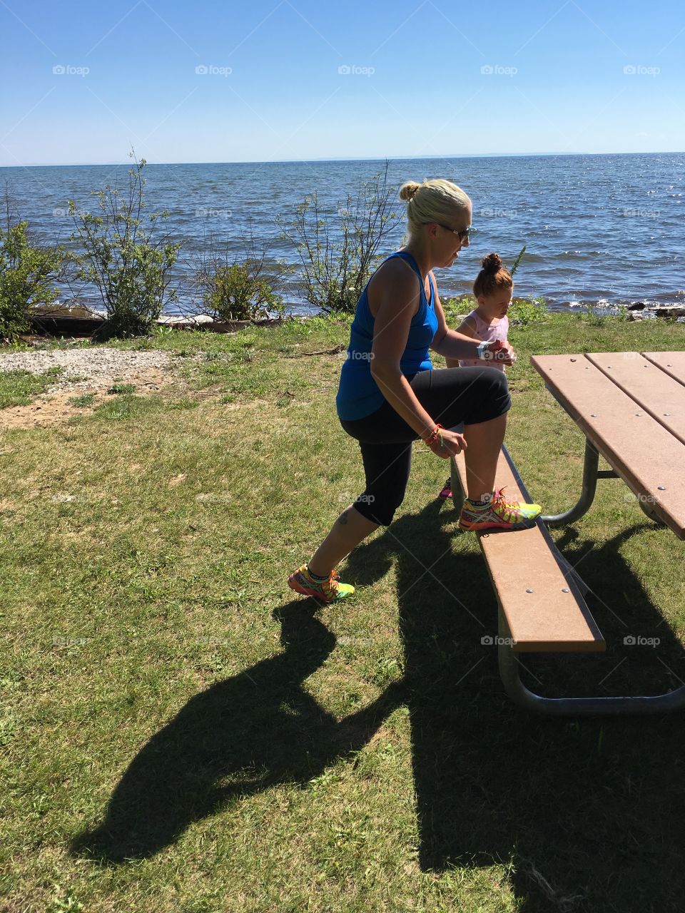 Vacation workout outdoors