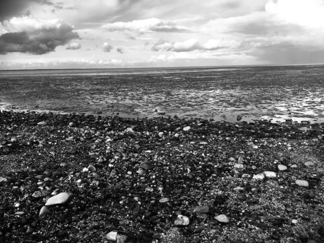 I sometimes love a photo of a beach in black and white. I feel it adds a timeless element which is how I feel when I go to the beach - that the sea will continue long after I’m gone. I feel small and comforted at the same time. 