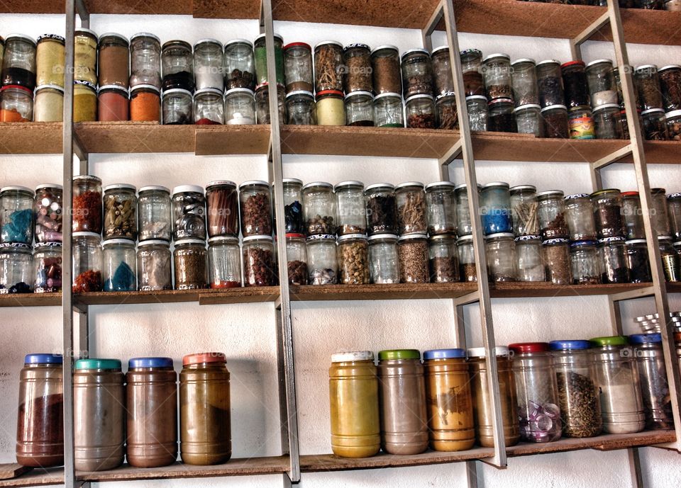 Curiosity Shop Shelves, Morocco . Curiosity Shop Shelves 