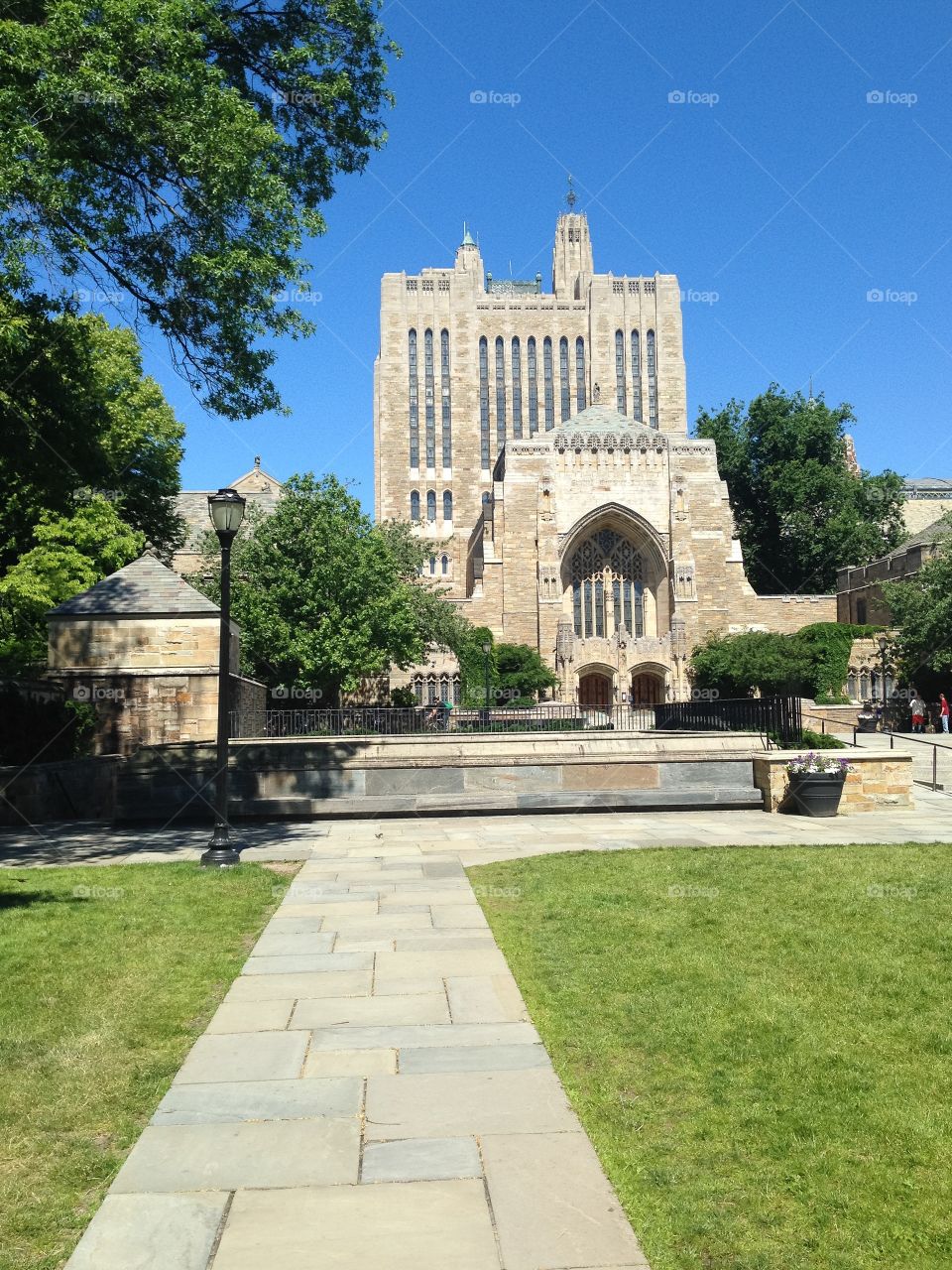 Sterling Library and Sidewalk