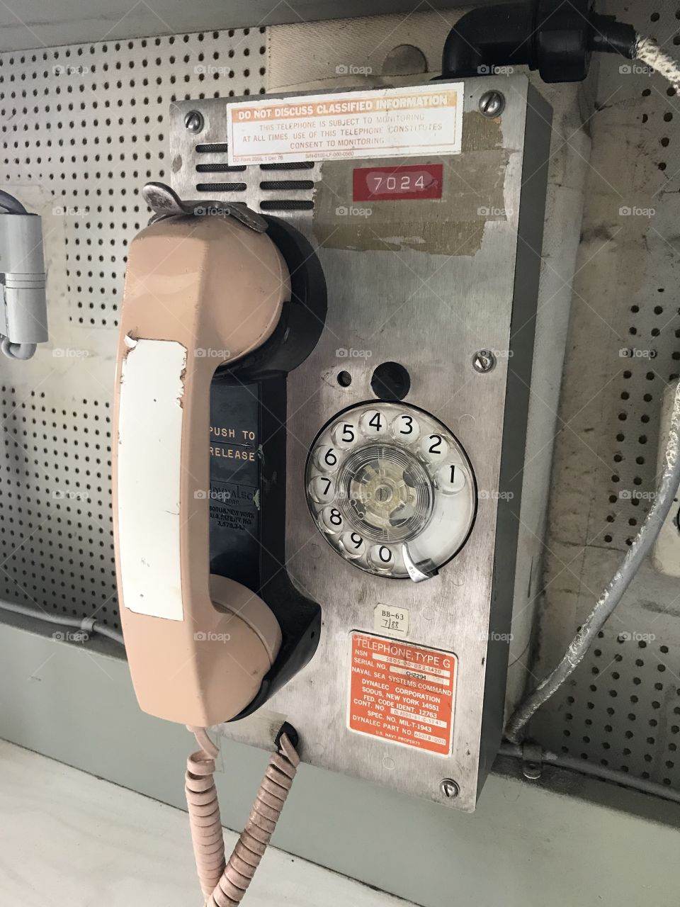 Battleship rotary dial telephone; USS Missouri 