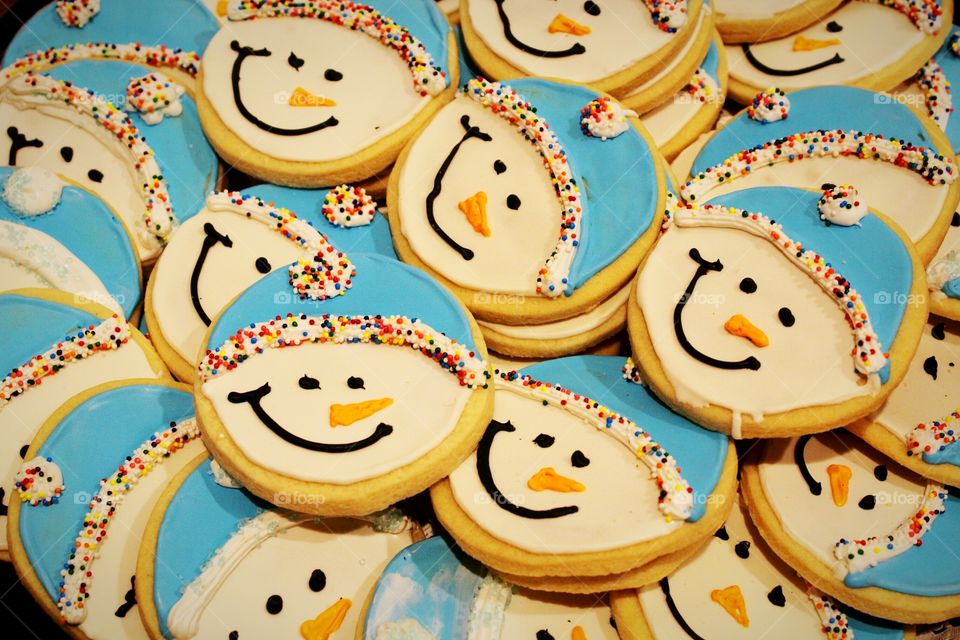 Annual snowman sugar cookies