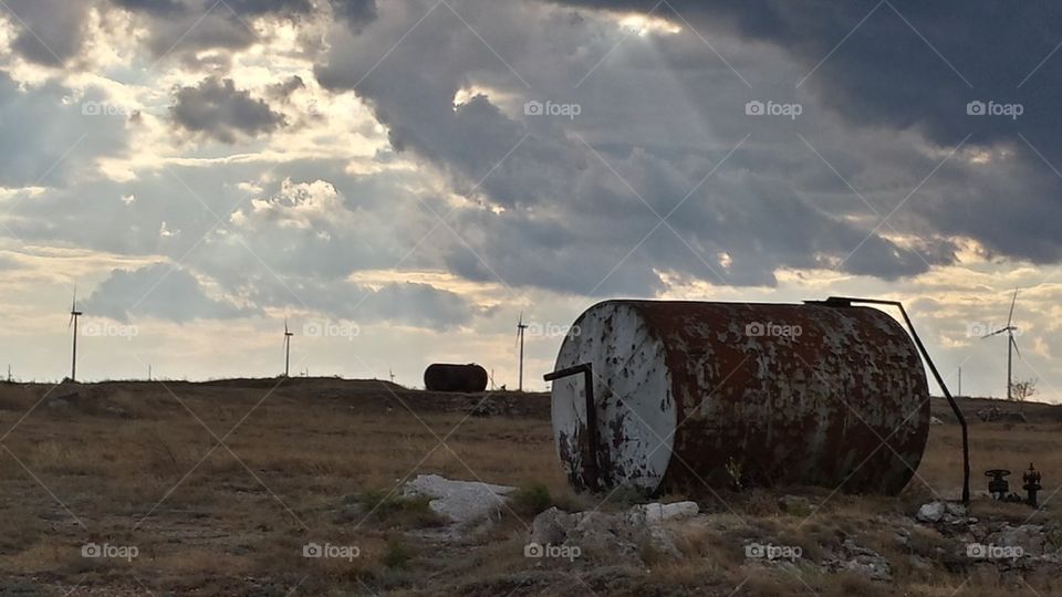 Abandoned oil tank