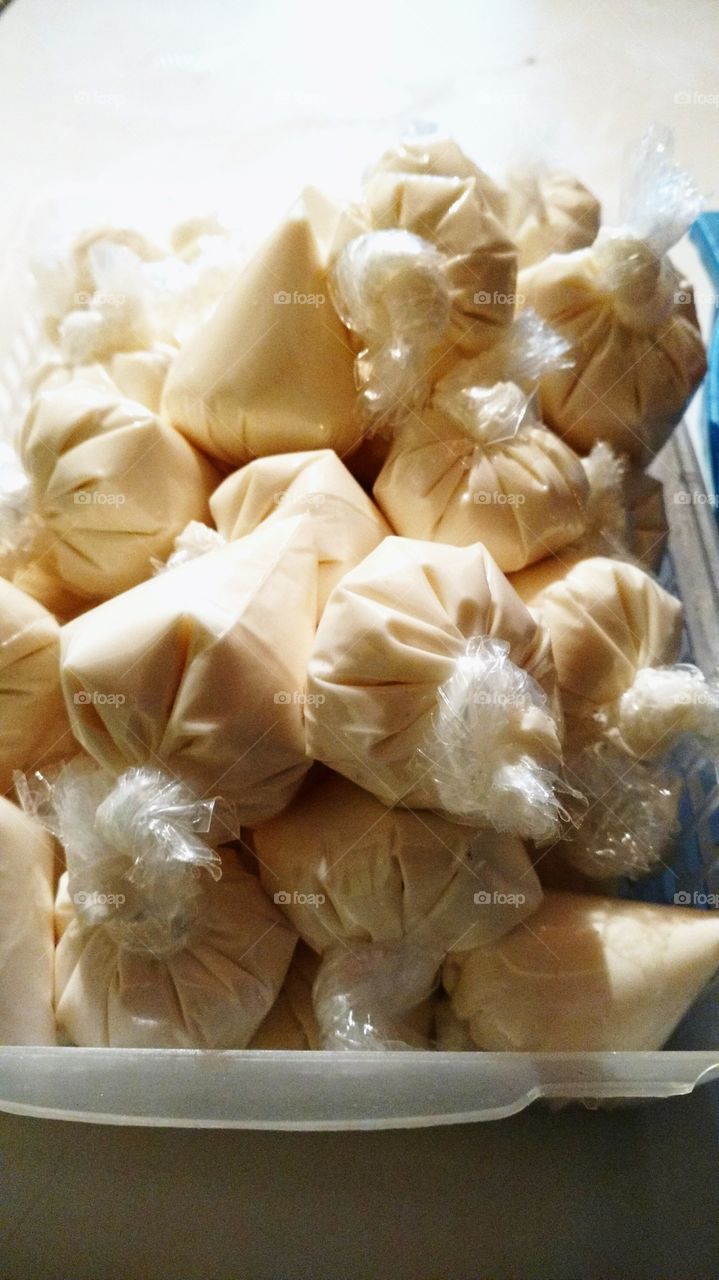 Sache caseiro de maionese.