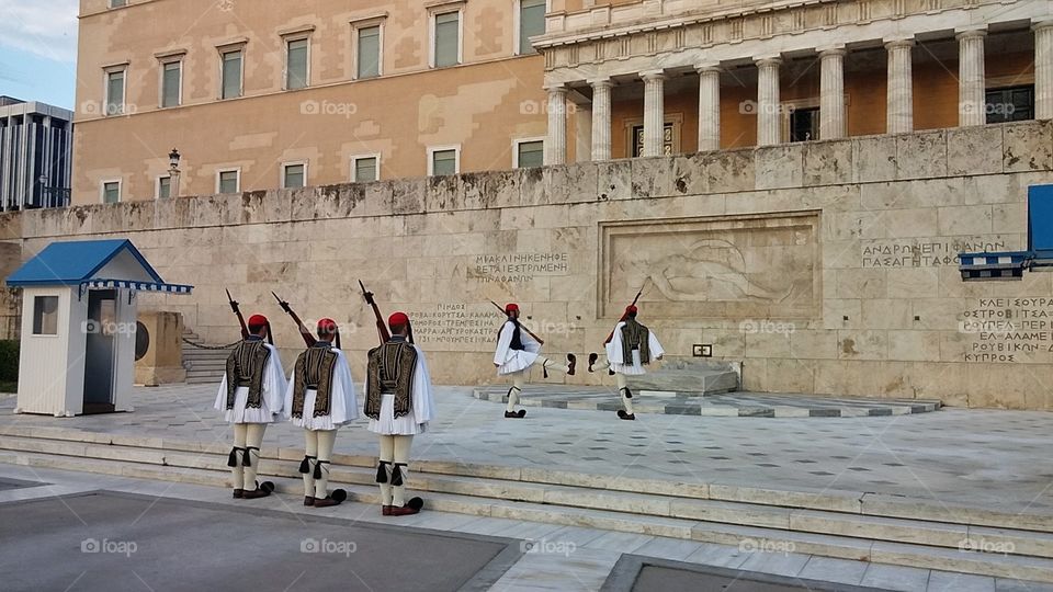 Greece fallen soldier monument. Greece, fallen soldier monument