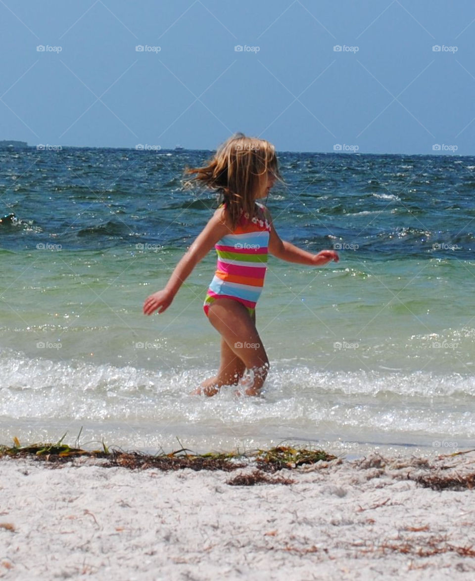Happy Beach Child