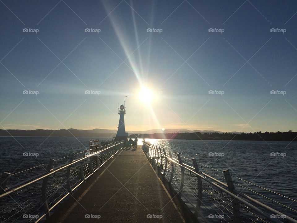 Distant view of lighthouse