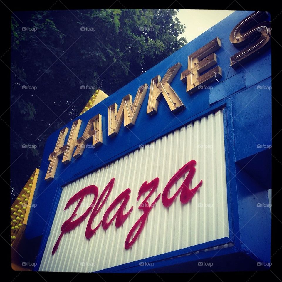 Hawkes Plaza Sign, Westbrook, ME