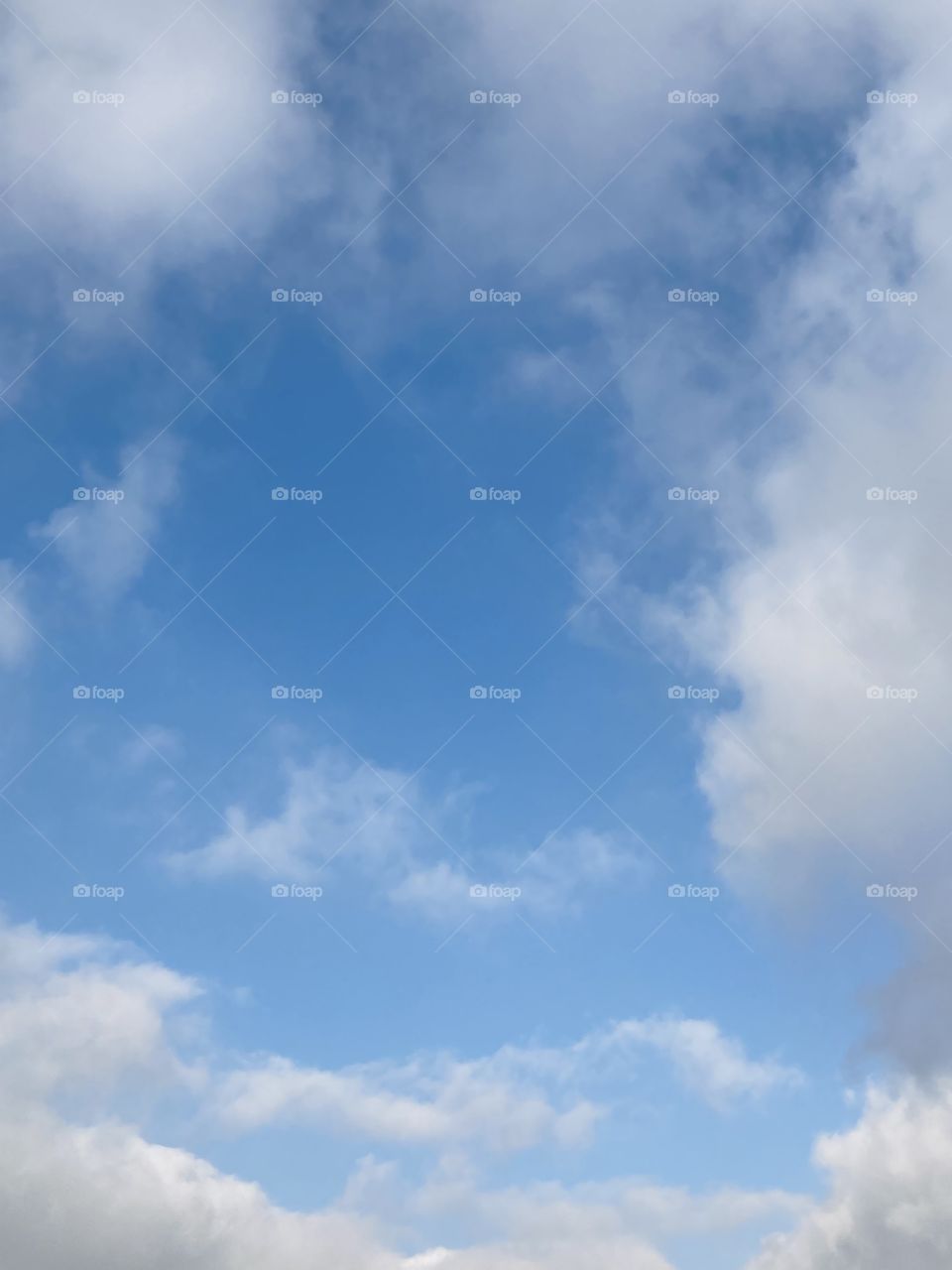 Beautiful blue sky mixed with wonderful clouds