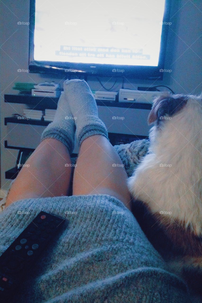 Watching tv